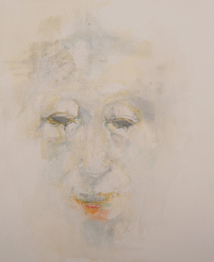 Study 1 ( The Face) Water colour on paper. 36.5 x 31.5cm. 2013.